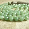 Ciondoli 6mm Pietra preziosa di giada verde 108 Perline Nappa Collana Mala Cercatori spirituali Appassionati di moda Accessorio per preghiera di cristallo