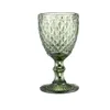 Golden Glass Vintage Tail Cups Wine Edge Multi kolorowe szklane przyjęcie weselne Zielona niebieska fioletowe różowe kielichy 10 uncji FY5509 Ware