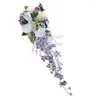 Dekorativa blommor x6hd whitepurple tofsels Rose Artificial Flower Bridals Bouquets för brud Kastning Bröllopsceremoni årsdag