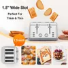 Paslanmaz Çelik 7 Gölge Ayarları, Waffle Prime Toaster, 4 Tosto, 3 Mod, Simit ve Daha Fazla Lainsten Tost Makinesi T-527