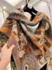 Japan War Silk Wool Scarf 140 Cashmere Shawls 70% 30% Handgjorda hem Rolled Wool Silk Stole Luxury Designer Winter Cashmere Scarf 240312