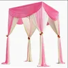 Novo arco de casamento ajustável, dossel quadrado, kit de suporte para cenário, estrutura de tubo de aço inoxidável para decoração de casamento, peças centrais