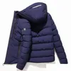 Piumino da uomo Parka Uomo Uomo Inverno Moda Solido Cappotto in cotone con cappuccio Giacca Casual Abiti caldi Cappotto Streetwear Piumini Dro Dhqki