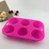 Stampi da forno 1pc Stampo per cioccolato in silicone Creativo 6 fori Antiaderente per muffin per dolci Strumenti fai da te Accessori