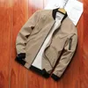 m-4xl Men's Jacket Autumn Thin Lg Sleeve Baseball Uniform Windproof Cycling Jacket Solid Zipper Casual Jacket l82a#