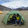 텐트 및 대피소 자연 하이킹 새로운 업그레이드 티 모양의 U 자형 구름 피크 2 텐트 야외 2 인 Ultralight Camping Tents24327
