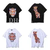 Tiger Graphic Printed Tees V Designer Men Summer Tshirt Casual Street Tees Oversize Pure Cotton Short Sleeve Crew Neck Tanks For Teenager