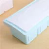 Bottiglie di stoccaggio Scatola di condimento in plastica 4 griglie con cucchiaio Contenitore per condimenti rosa/blu/verde Coperchio antipolvere Barattolo di spezie da cucina