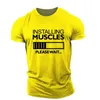 Men's T-Shirts Mens Muscle List English Short Sleeve T-Shirt Elements Summer Casual Sports Gym Tops 3D Print O-Neck Large Sizes Mens T-shirt 240327