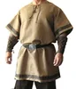 Medieval Viking Red Color Renaissance Tunic Costume Para Armadura Reenactment LARP Sem cinto ou guarda de pulso l7By #