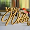 Crafts Mr and Mrs Last NAME sign for Wedding top table, Wedding Sign, Last Name Table Sign, Wedding Decor