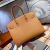 Hremms Birkks Totes echter Leder -Messenger -Bag für Frauen 2024 Neue Frauenbeutel Schafmuster zwei Schicht Kuh Handtasche Crossbody Original 1: 1 mit echtem Logo und Schachtel