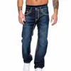 Herren Jeans Herbst Denim Hosen Slim Gerade Dunkelblau Regar Fit Freizeit Lange Hosen Jean Männer Hombre Drop Lieferung Bekleidung Kleidung Dh3Q2