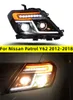 Phares pour Nissan Patrol Y62 2012-20 18 LED phares DRL assemblage dynamique clignotant Auto lampe avant