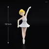 Moldes de cozimento 8 pcs miniatura ballet menina figura desktop coleção bolo decoração bailarina topper planta pote