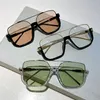 Zonnebril 2024 Luxe Vintage Vierkante Dames Klassieke Retro Spiegel Frameloze Zonnebril Vrouwelijke Mode Randloos