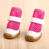 Dog Apparel Pet Shoes Hollow Puppy Chihuahua Breathable Mesh Sandals For Small Mid Large Dogs Boots 2Pcs