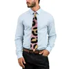 Gravatas borboletas leopardo impressão gravata rosa e ouro padrão pescoço bonito colar engraçado para homens uso diário acessórios de gravata