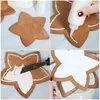 Baking Moulds 1-5PCS Set Christmas Tree Cookie Cutter Mold Xmas Plastic 3D Year Biscuits Gingerbread Mould Maker Stamp Tool