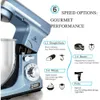 Murenking Professional Stand Mixer, 6-Qt med timer, 37 500W 6-växlad lutningshuvud Mat Electric Mixer Kitchen Hine, Plast (Sir Blue)