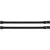 Shower Curtains 2 Pcs Punch-free Curtain Pole Metal Clothing Drying Rod Black Clothes Iron Rail