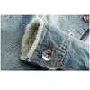 Winter Heren Denim Jakcet Fleece Vintage Kleding Oversized Bontkraag Dikker Casual Jas Jas Mannen Kleding Jassen 6XL A2F41 22kr #