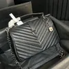 Sac de créateur de haute qualité Sac messager pour femme Sac à bandoulière de luxe Logo d'étiquette en or Alligator gaufrage Sac à chaîne en cuir brillant Sac à bandoulière Sac à main Sunset