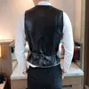 2022 Lederen Vest Mannen Nieuwe Fi Casual Hoge Kwaliteit Effen Kleur Enkele Breasted Slanke Grote Maat Busin Vest S-5XL y3r5 #