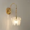 Lâmpada de parede luxo vintage moderno arandela de vidro decoração para casa quarto projetado luz iluminação do banheiro para sala estar arandelas