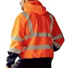 men Workwear High Visibility Work Jacket Coat Mens Reflective Safety Sweatshirt Hooded Coat Wrok Clothing Winter Jackets Y7fZ#