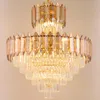 Luxury Pendant Light Crystal Chandeliers Lighting Fixture för modern villa hemma vardagsrumsdekor