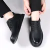 Casual Shoes Mens Oxford Lace Up Fashion Genuine Leather Brogue Dress Outdoor Classic Business Formal Office Man Footwear