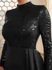 Urban Sexy Dresses Missord Women Black Sequin Party Dress Elegant Long Sleeve St.