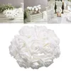 Flores decorativas 50pc 8cm com pólo simulação pe espuma rosa mão segurando flor vaso de casamento arranjo buquê itens de recepção