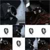 Band Rings 8mm volframstålring Mens Hip Hop Jewelry Punk Carbide Wedding Bands for Men mode droppleverans otidh