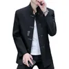 Hoo 2023 Neue chinesische Stil für Männer Stehkragen Blazer bestickt Casual Blazer M58a #