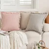Cuscino 1PC Fodera in lino a righe 45x45 30x50cm Decorativo per divano Soggiorno Decor Federa