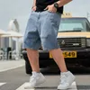 Jeans masculins pour hommes et grands shorts baggy en denim en denim hip hop jean pantalon court stretchy lavé plus taille pantmen