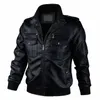 Fi qualité moto veste en cuir hommes automne hiver veste en simili cuir hommes coupe-vent PU manteau en cuir homme vêtements d'extérieur 3XL v2at #