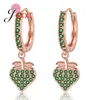Dangle Earrings Fruit Strawberry Eardrop Sweet 925 Sterling Silver Crystal Earings For Women Cubic Zircon Ear Rings Party Jewelry