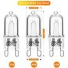 Skedar 20st G9 halogen glödlampor 40w klara lampor dimbar varm vit 2800k för ljuskronor hängslingsljus