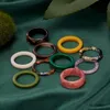 Полоса кольца эстетическая коврфа смола акриловая набор для женщин геометрический круглый кольцо.