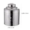 Storage Bottles Stainless Steel Tea Packaging Iron Box Household Portable Mini Metal Small Sealed Canister Food Container