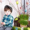 Party Decoration 12pcs Easter Colorful Egg Decorator Kit DIY Painting With Eggs Paintable 2024 Cartoon Children Gift