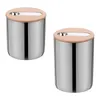 Garrafas de armazenamento lata de chá lata de aço inoxidável latas de cozinha seladas recipiente de grãos de café multiuso