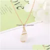 Pendant Necklaces Bohemian Sea Shell Conch Necklace For Women Beach Seashell Charm Gold Sier Chains Female Boho Fashion Jewelry Drop D Dhkwh