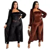 Women's Two Piece Pants 2024 Winter Temperamental Street Character Lady Recreational Vest Coat Of Fund Two-Piece Set