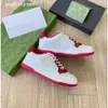 Novo mac 80 sapatos de luxo tênis masculino couro plano rendas sapatos brancos sola de borracha tênis feminino vintage bordado clássico casual sapatos de moda 35666