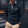 Spring Autumn Men Polo Shirt Casual Sports Shirt Men Pure Color LG Seed Polo Shirt S-3XL Men t-shirt fi Hateble Top 92Ey#