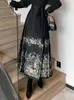 Saias Estilo Chinês Melhorado Cavalo-Face Saia Outono e Inverno Elegante Mulheres Roupas Nacional Diariamente Commuter Midi